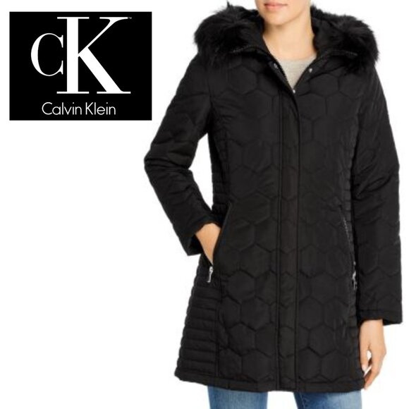Calvin Klein Jackets & Blazers - Calvin Klein Hooded Quilted Coat - Medium